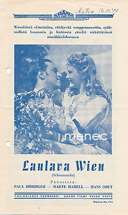 Laulava Wien, elokuvaesite 
