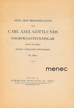 Orts- och personregister till Carl Axel Gottlunds dagboksanteckningar 