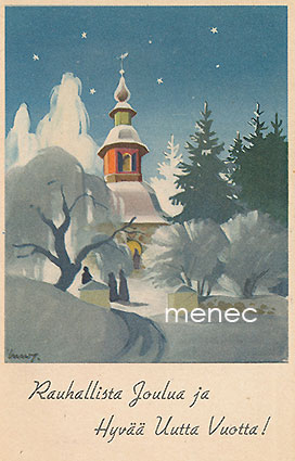Wendelin, Martta - Talvinen kirkkopiha 