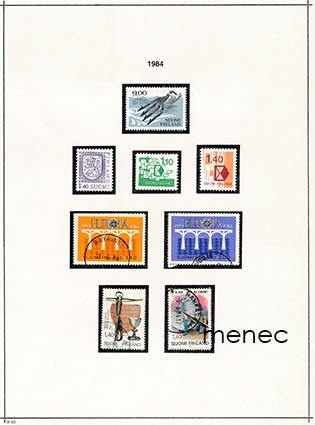 Vuoden 1984 postimerkit, Suomi ja Ahvenanmaa, 15+7 kpl 