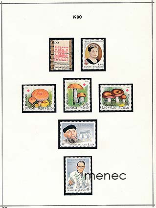 Vuoden 1980 postimerkit, 13 kpl 
