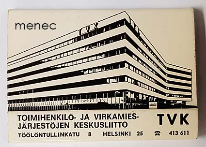 Tulitikkuaski, TVK, Helsinki, valkoinen 