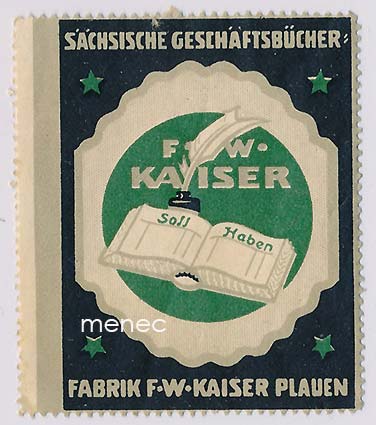 Sächsische Geschäftsbücher, mainosmerkki 