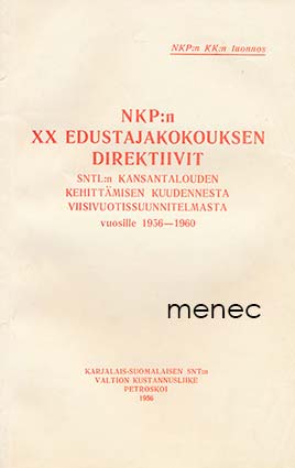 NKP:n XX edustajakokouksen direktiivit 