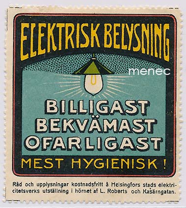Mainosmerkki, Elektrisk belysning 