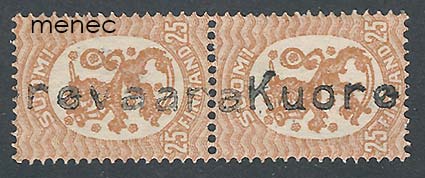 Saarisen malli 1919, 2x25p, postipysäkkileima Kuorevaara 
