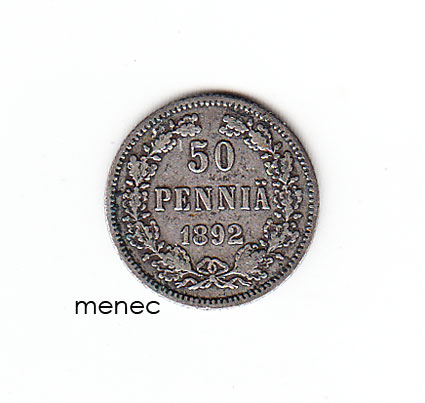 50 penniä 1892 I 