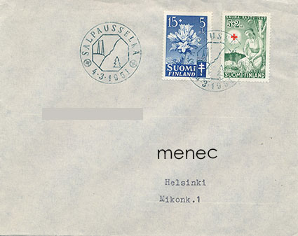 Salpausselkä 4.3.1951, erikoisleima 