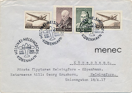 Ensilento Helsinki - Kööpenhamina 11.3.1948 