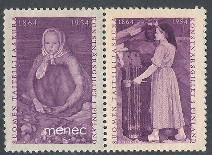 Kirjeensulkijoita, Suomen taiteilijaseura, violetti, pari 