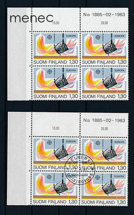 Europa 1983, nelilöt, 4 kpl 