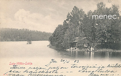 Lohja, Hiittinen, perhe laiturilla 