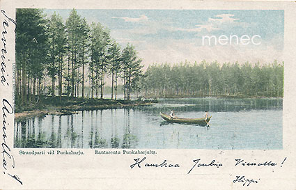 Punkaharju, rantanäkymä, veneilijöitä 