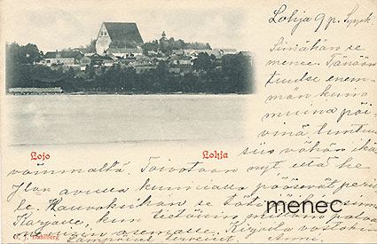 Lohja, kirkko ja yleisnäkymä rannalta 