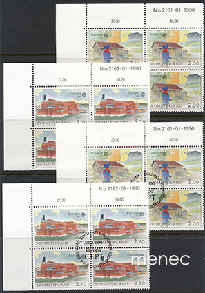 Europa 1990, Postirakennuksia, nelilöt 