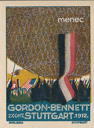 Mainosmerkki, Gordon-Bennett -ilmapallokilpailut Stuttgartissa 1912 