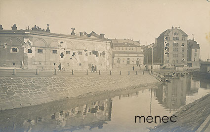 Helsinki, kortteli Aleksanterinkatu 1 - Meritullintori 4 ja Borgström Jr:n tupakkatehdas, 1918 taistelujen jäljiltä 