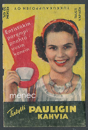 Tulitikkuetiketti, Pauligin kahvia 