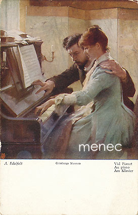 Edelfelt, Albert - Pianon ääressä 