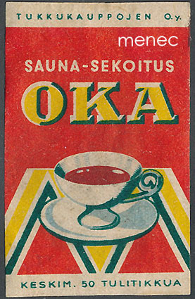 Tulitikkuetiketti, OKA Sauna-sekoitus 