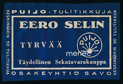 Kauppiasetiketti, Eero Selin, Tyrvää 
