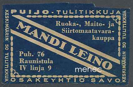 Kauppiasetiketti, Mandi Leino, Raunistula, Turku 