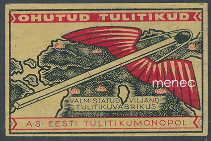 Tulitikkuetiketti, Viro, Ohutud tulitikud, punainen 