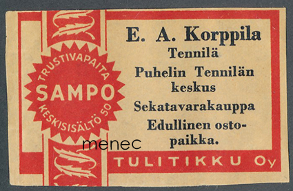 Kauppiasetiketti, E. A. Korppila, Tennilä 