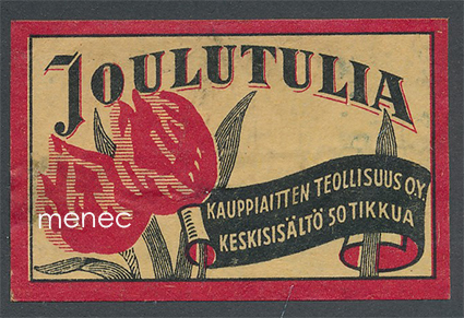 Tulitikkuetiketti, Joulutulia, tulppaaniaihe 