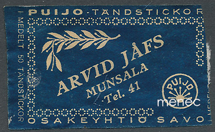 Kauppiasetiketti, Arvid Jåfs, Munsala 