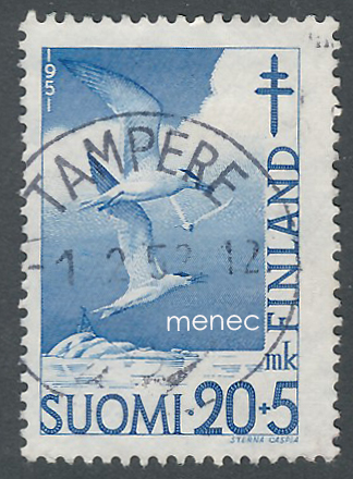 Tuberkuloosi 1951, 20+5mk, lähes loisto 