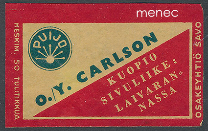 Kauppiasetiketti, OY Carlson, Kuopio 
