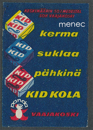 Tulitikkuetiketti, Panda Kid Kola, kerma suklaa pähkinä 
