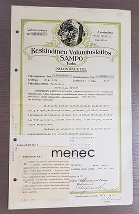 Keskinäinen Vakuutuslaitos Sampo, Turku, palovakuutus 
