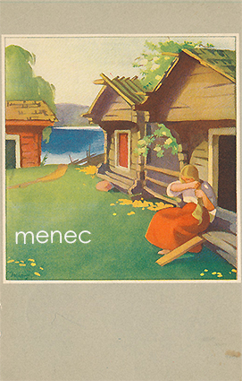 Wendelin, Martta - Tyttö aitan portailla 