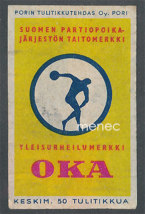 Tulitikkuetiketti, Suomen Partiopoikajärjestön taitomerkki, OKA 