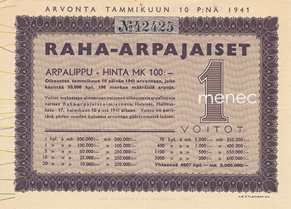 Raha-arpa 1941/1 