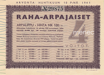 Raha-arpa 1941/4 