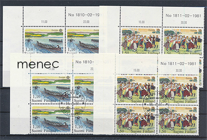 Europa 1981, nro-nelilöt, 4 kpl 