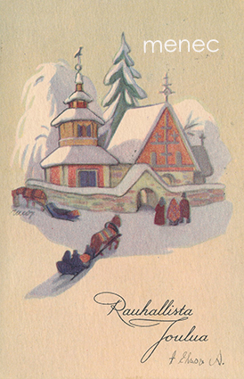 Wendelin, Martta - Talvinen kirkkopiha 