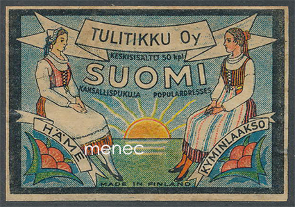 Tulitikkuetiketti, kansallispukusarja, Häme ja Kyminlaakso 