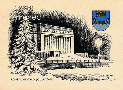 Eriksson, Olof - Eduskuntatalo jouluyönä, taittokortti 