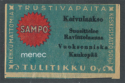 Kauppiasetiketti, Koivulaakso, Vuoksenniska, Kaukopää, Imatra 