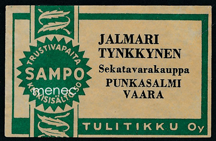 Kauppiasetiketti, Jalmari Tynkkynen, Punkasalmi, Vaara 