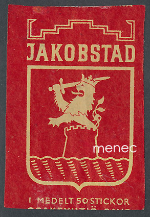 Tulitikkuetiketti, Pietarsaari, vaakuna 