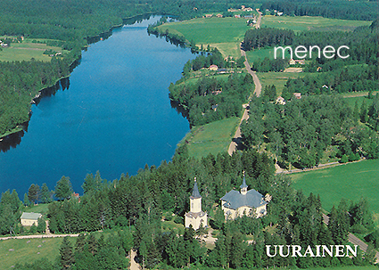 Uurainen, ilmakuva, kirkko 