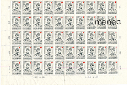 Punainen Risti 1952, Mannerheim 10+2, puoliarkki 50 kpl