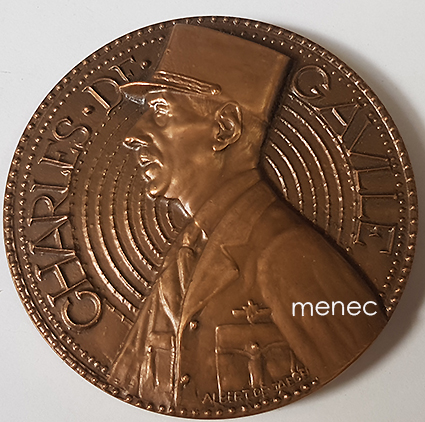 Jaeger, Albert de - Charles de Gaulle, muistomitali 