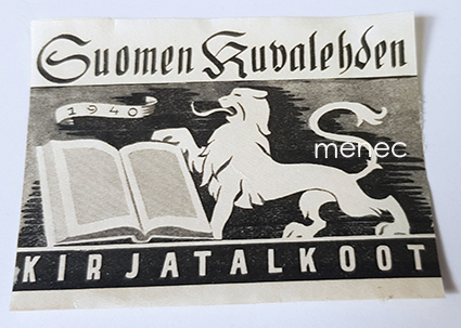 Suomen Kuvalehden kirjatalkoot 1940, exlibris/kirjeensulkija 