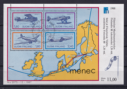 Finlandia 95, 1988, lentokoneita, pienoisarkki BL4 